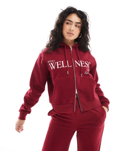 Cotton:On Plush graphic zip through in red - view 1
