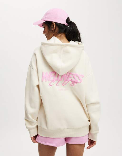 Pink hoodie off white best sale