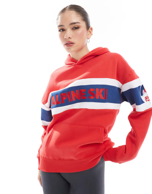 Red graphic hoodies hotsell
