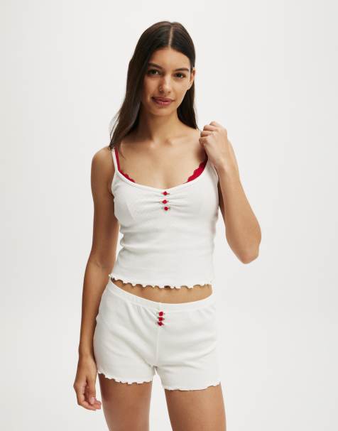Cotton:On Pointelle rose cami in coconut milk - view 1