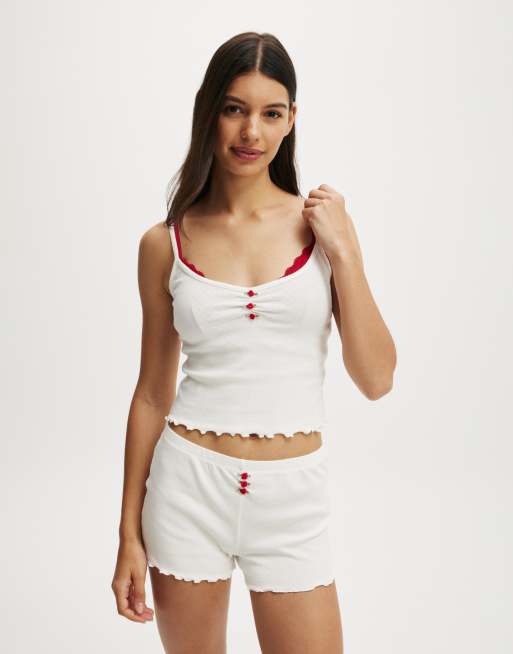 Cotton:On Pointelle rose cami in coconut milk