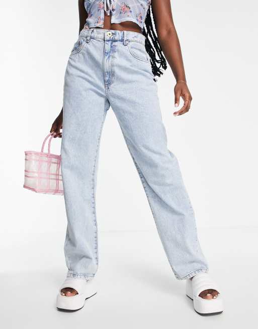 Cotton:On - Posede jeans med lige ben i lyseblå vask