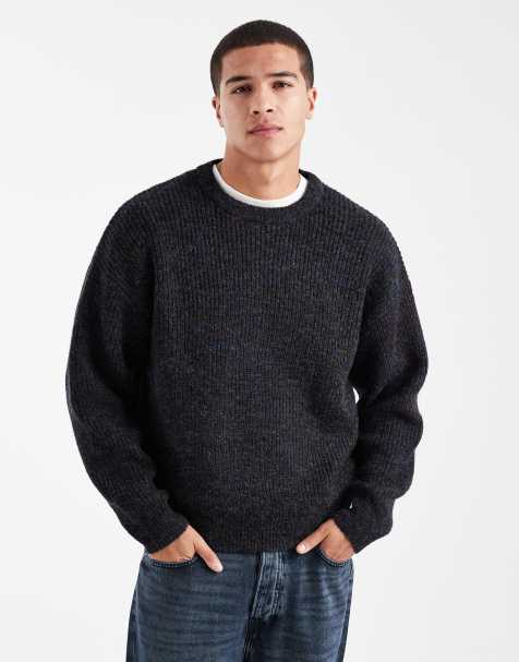 Cotton On - Pull coupe carrée en maille duveteuse avec col ras de cou - Bleu marine - view 1