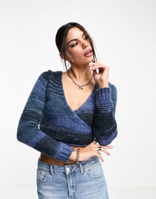 Cotton:On space knit wrap front knit jumper - ASOS Price Checker