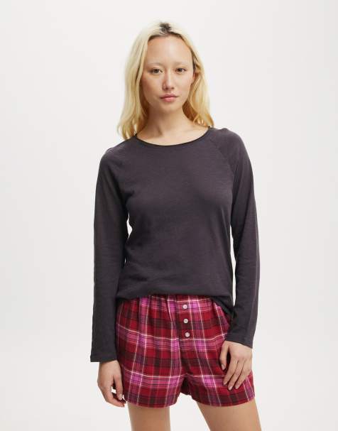 Cotton:On Raglan long sleeve top in black - view 1