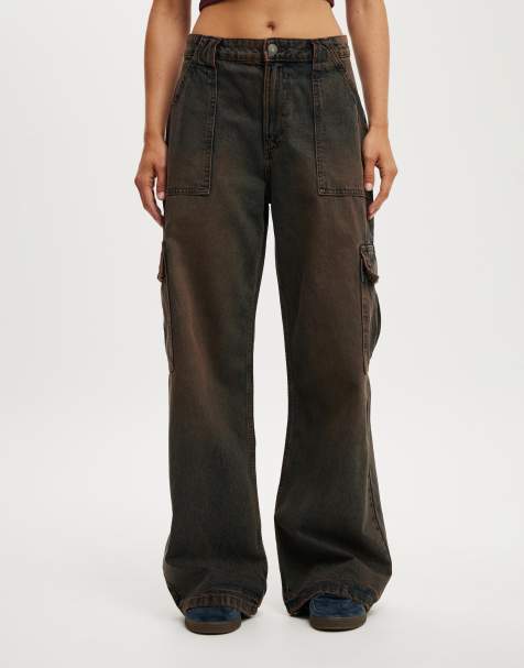 Cotton:On Relaxed cargo jean in brown - view 1