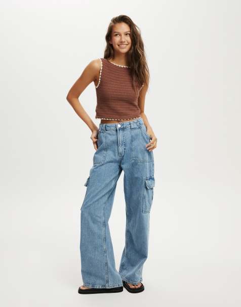 Cotton:On Relaxed cargo jean in cleanwater blue - view 1