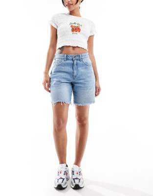 Cotton:On Relaxed denim short in mid blue