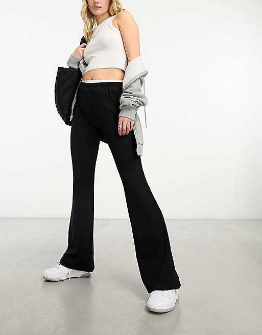 Cotton:On relaxed flare lounge Pants in black | ASOS