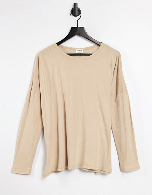 Cotton:On relaxed long sleeve t-shirt in beige