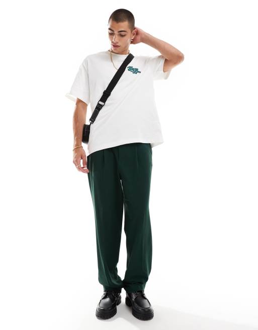 Cotton:On Relaxed pleated pant in green