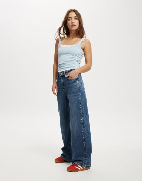 Cotton:On Relaxed wide jean in blue - view 1