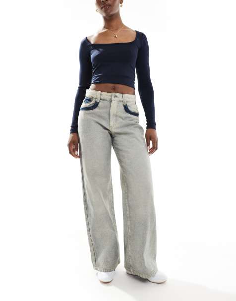 Cotton:On Relaxed wide jean in blue - view 1