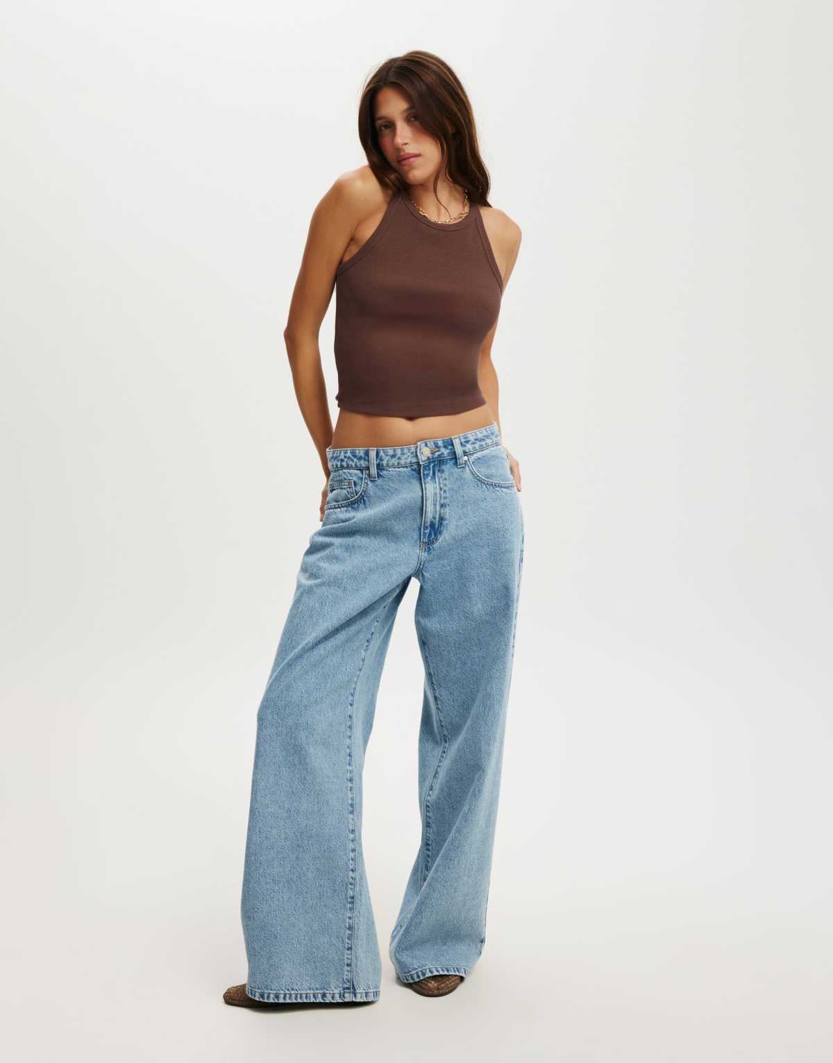 Cotton:On Relaxed wide jean in cleanwater blue