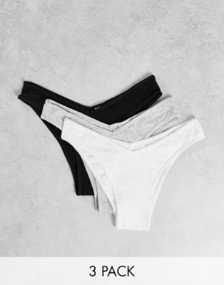 Cotton:On rib bikini brief 3-pack in multi