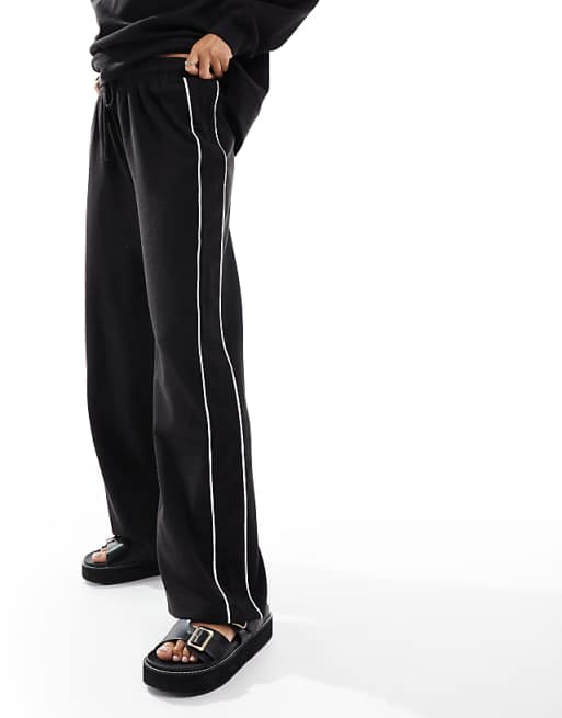 Rib Trim Pant in Black Rib Trim Pant in Black