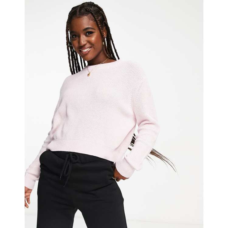 Bright pink hot sale cropped jumper