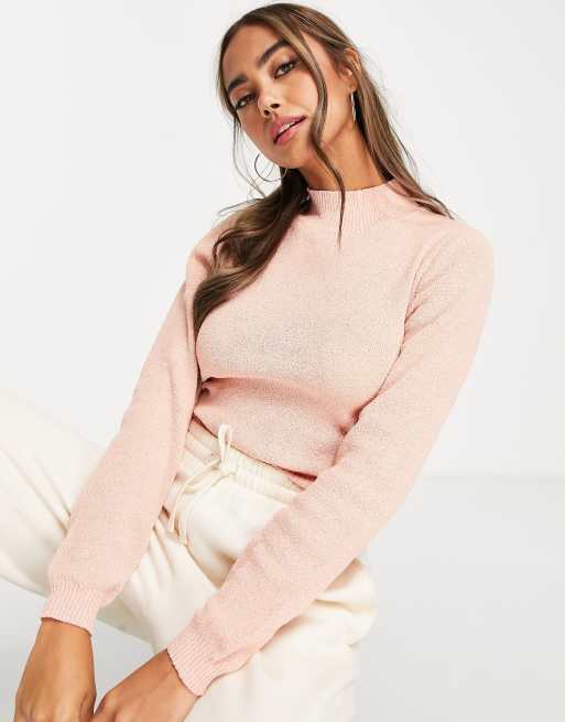 Cotton:On ribbed knit jumper in dusty pink