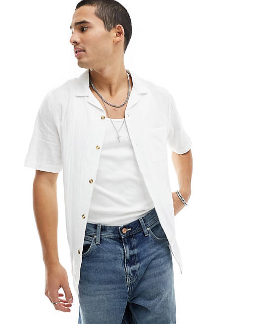 Cotton:On Riviera short sleeve shirt in white | ASOS