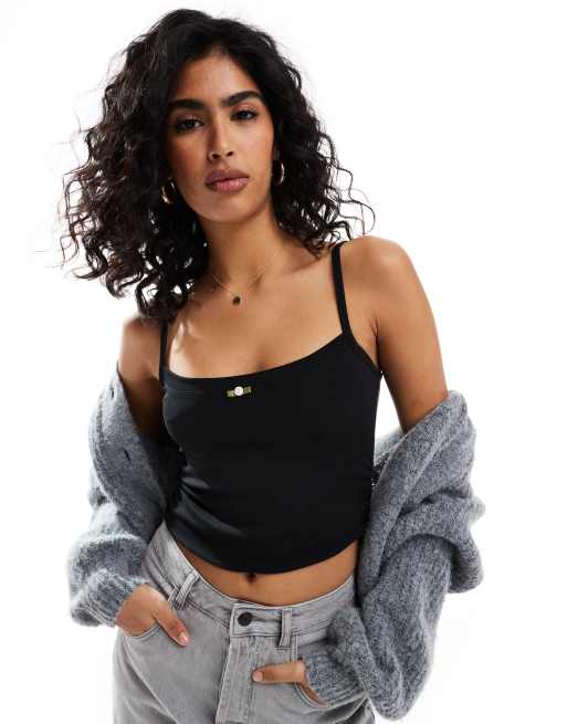 Cotton:On Sarah rosette cami in black