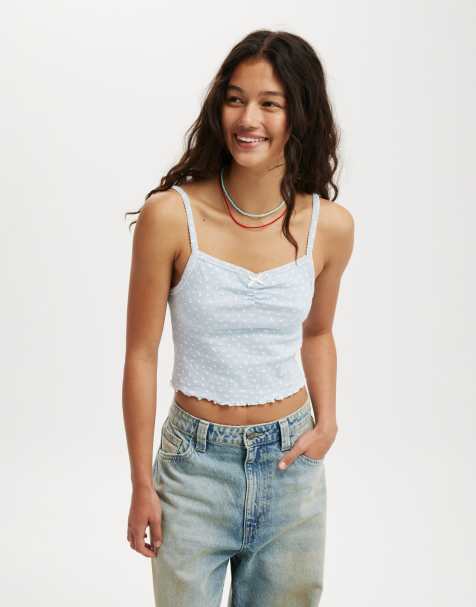 Cotton:On Scarlet pointelle cami in blue - view 1