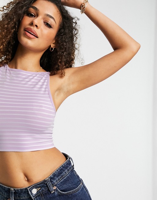 Cotton:On seamless high neck cami in stripe