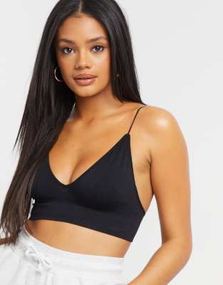 black longline bralette