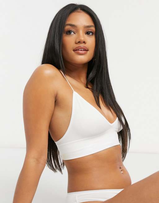 Cotton:On seamless longline bralette in white