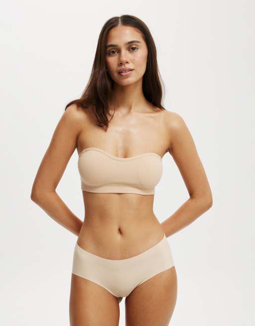 Cotton:On Seamless sweetheart padded bandeau in beige