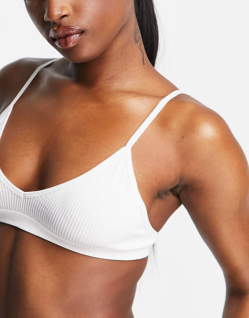 Cotton:On seamless triangle bra in white