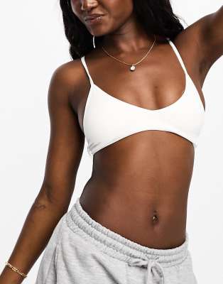 Cotton:On Cotton:On seamless triangle padded bralette in white