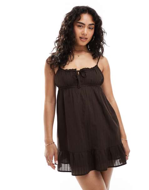 Cotton:On Serena mini sundress in brown - view 1