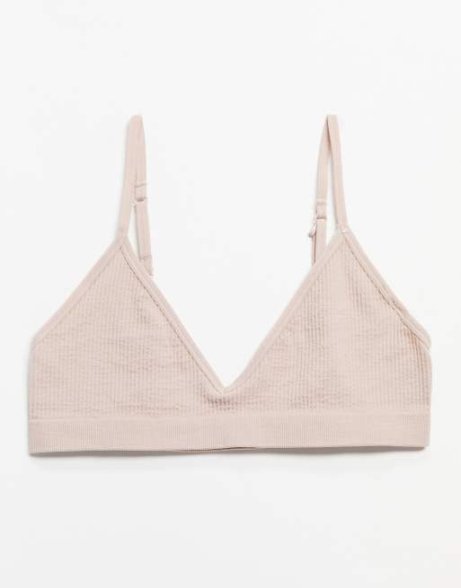 Cotton:On - Set van 2 naadloze triangel bralettes in meerdere kleuren, 4 van 4