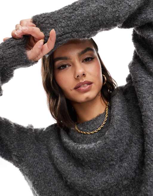 Womens shaggy sweater top
