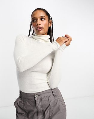 Cotton:On soft roll neck knit top in white - ASOS Price Checker