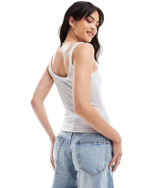 Scoop Tank in Grey Marle Scoop Tank in Grey Marle