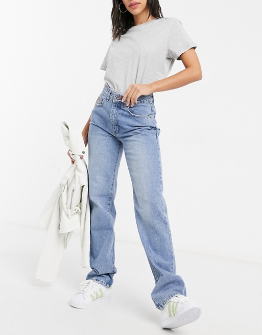 Cotton:On straight jeans in mid wash blue | ASOS