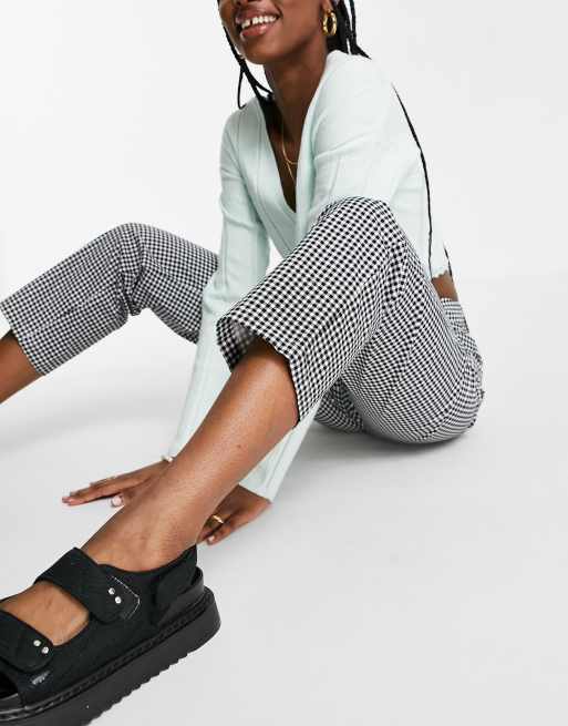 Cotton:On straight pants in gingham check print