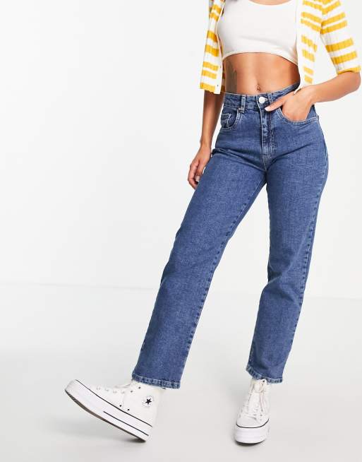 Cotton On straight stretch jeans in dark wash blue ASOS