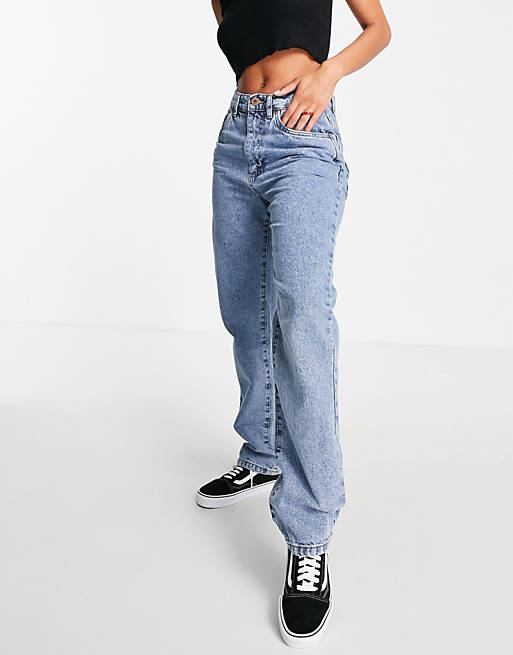 Women Cotton:On stretch jeans in light blue 