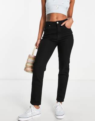 Cotton:On stretch mom jean in black - ASOS Price Checker