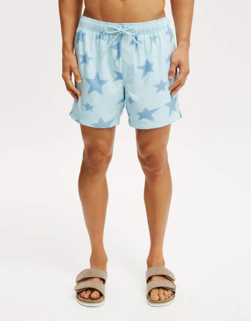 Cotton:On Stretch swim short in blue havana print