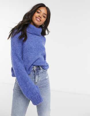 Cotton:On - Strickpullover mit Rollkragen in Blau