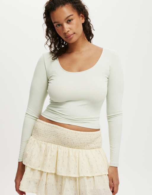 Cotton:On Sunday scoop long sleeve in green