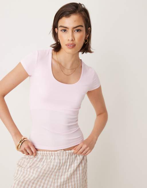 Cotton:On Sunday scoop short sleeve in pink