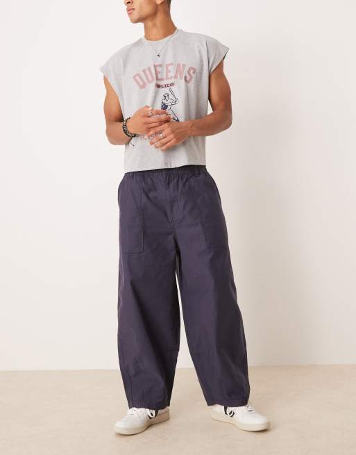 Cotton:On Super baggy balloon pant in washed navy
