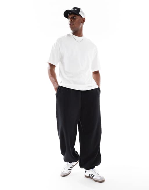 Cotton:On Super baggy cuffed track pant in black