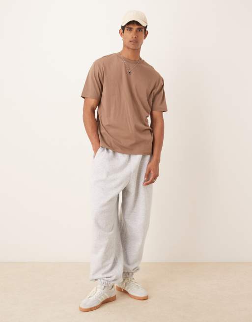Cotton:On Super baggy cuffed track pant in grey marl