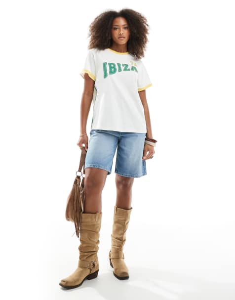 Cotton:On Super baggy denim jort in blue - view 1