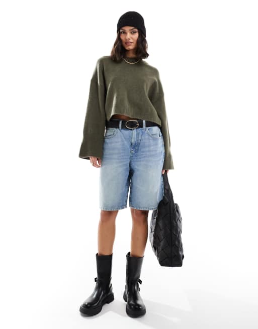 Cotton:On Super baggy denim jort in light/pastel blue